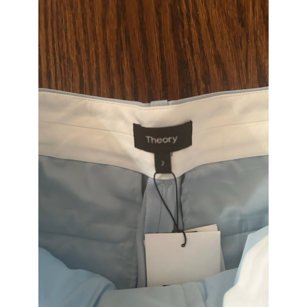 Women's Theory Sky Blue Classic Suit Trousers Size 2 NWT - Picture 2 of 9